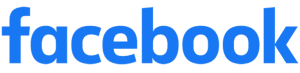 Facebook corporate company logo wordmark on transparent background