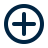 Blue plus sign in a circle icon for adding items