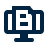 Blue computer monitor with document page icon for digital reports
