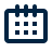 Blue calendar icon icon vector graphic for schedule event planning