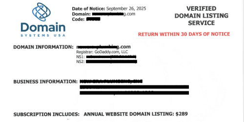 domain systems usa invoice